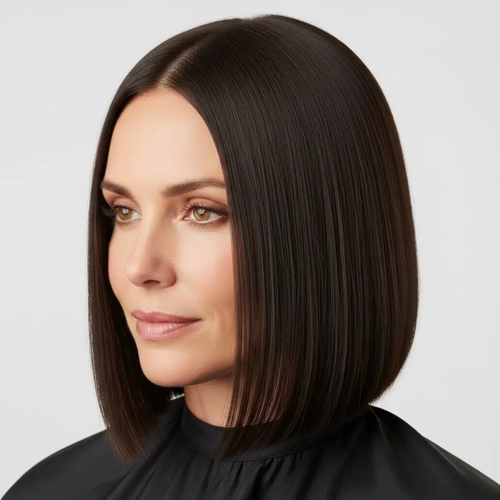 14. The Sleek Straight Mid Length Cut