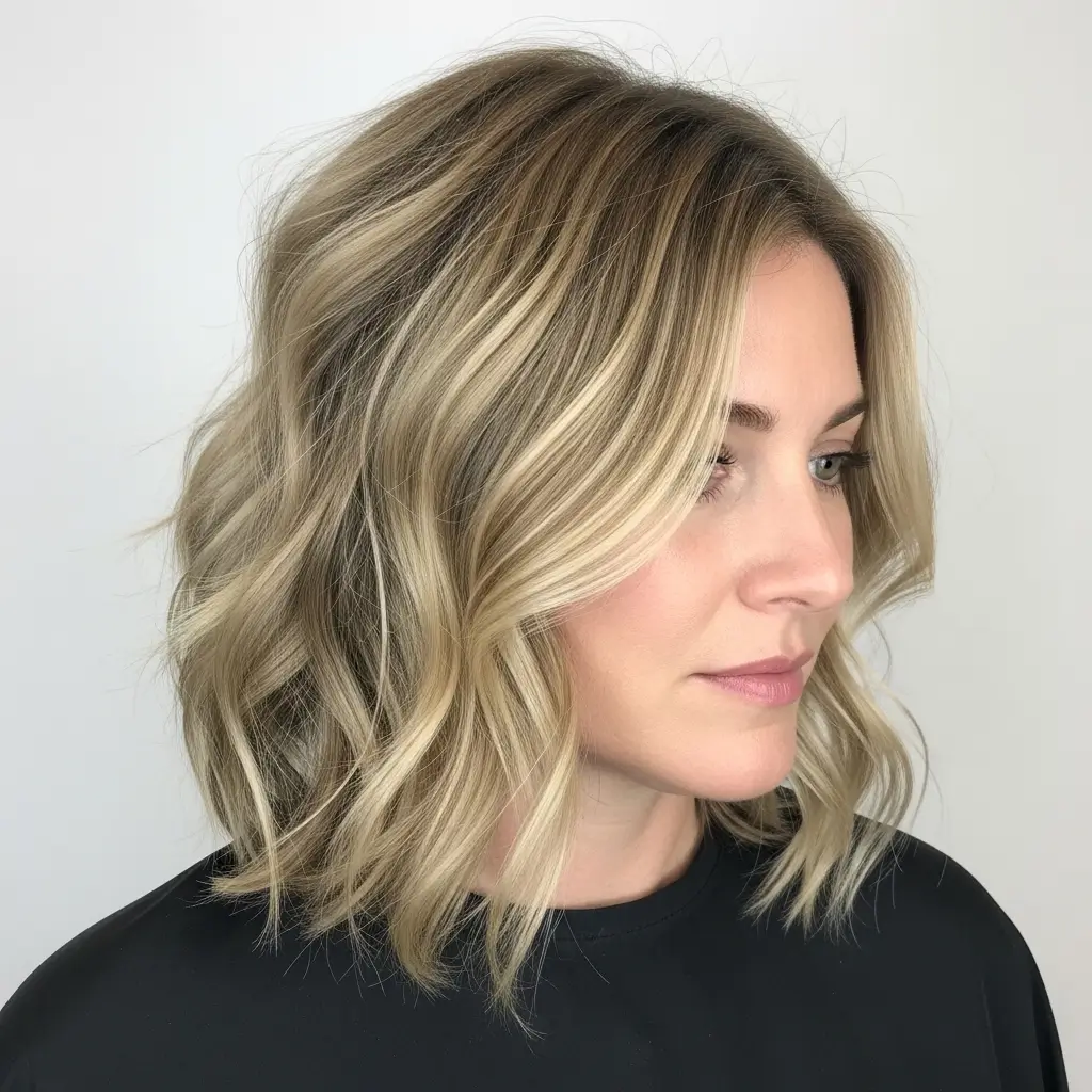 14. The Tousled Wavy Lob