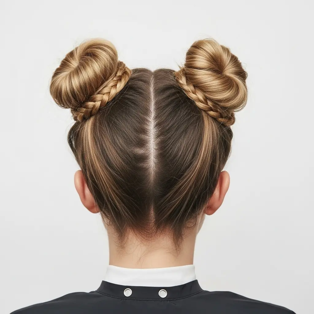 15. Double Bun Updo Cute, Quirky, and Totally Stylish