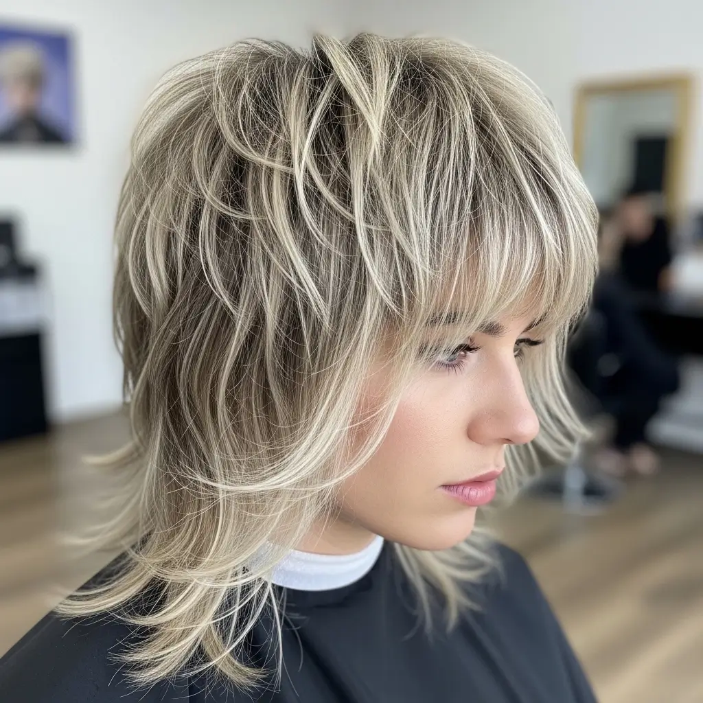 15. Wolf Cut Edgy, Textured & Made for Fine Hair