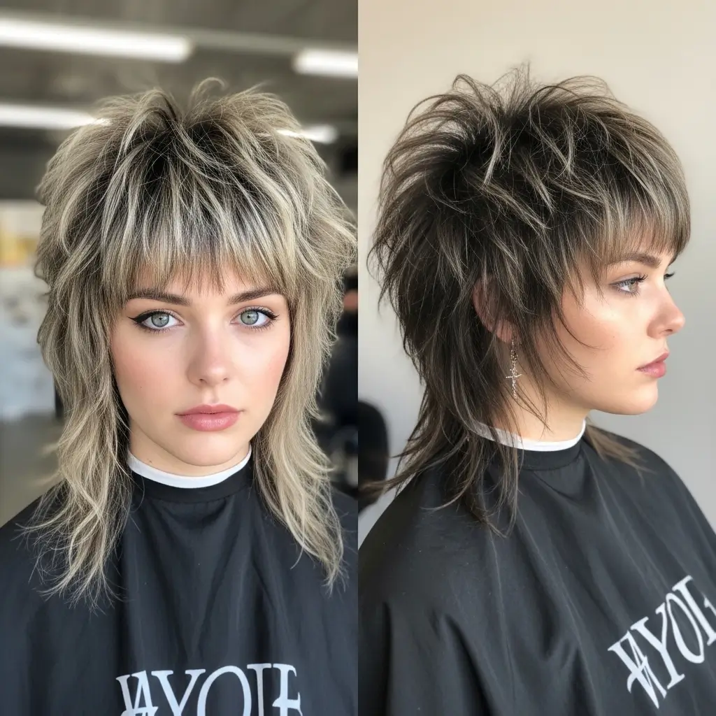 16. Butterfly Haircut With Wolf Cut Elements Edgy, Textured, and Ultra Trendy