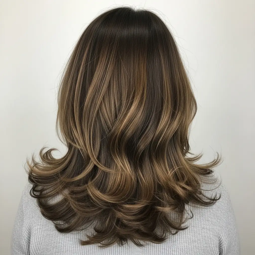 16. Lowlights and Highlights on Brown Hair