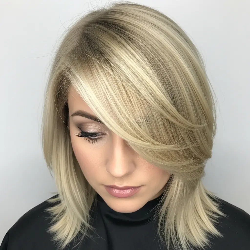 16. Money Piece Blonde Highlights