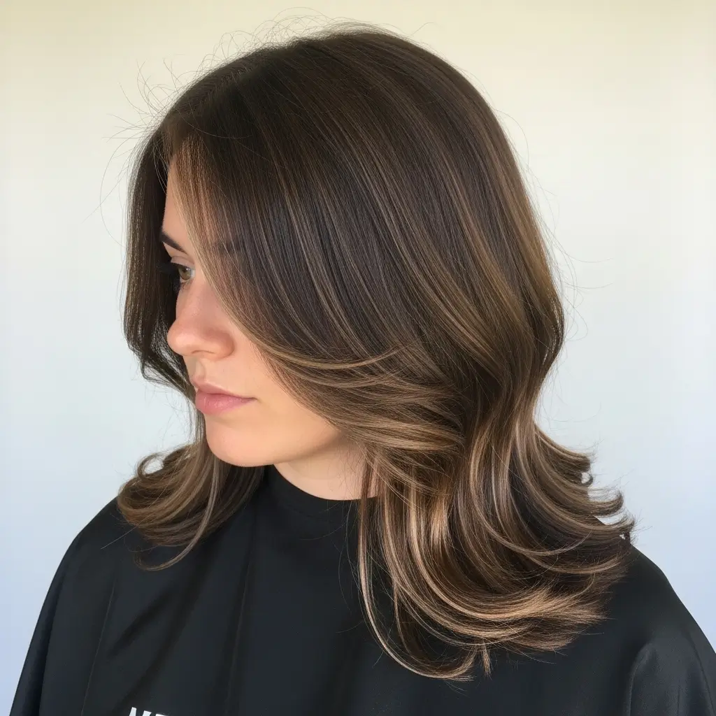 17. Brunette with Balayage Color