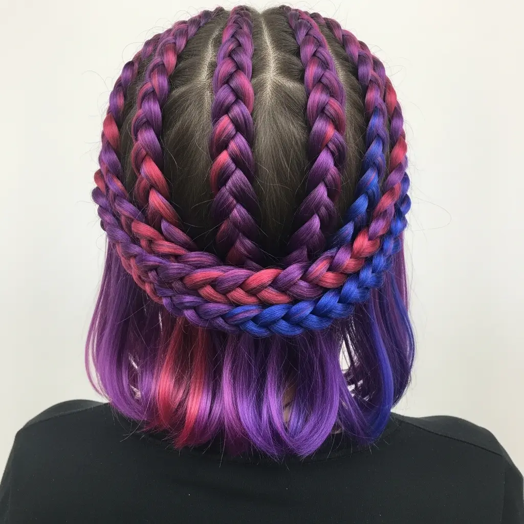 17. Peekaboo Braids  Two-Toned, Colorful, and Incredibly Trendy