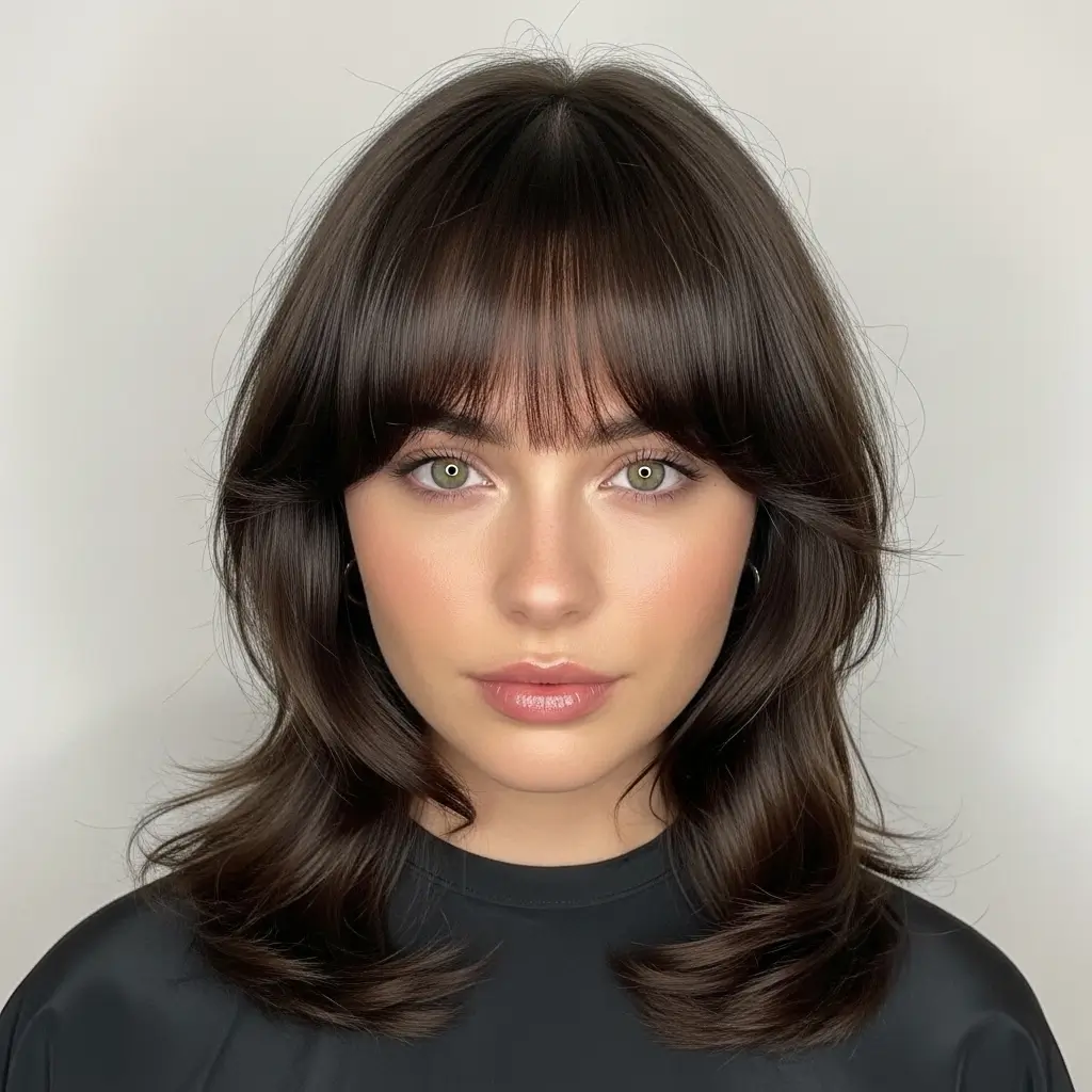 18. Curtain Bangs for Oblong Faces  Adding Width and Beautiful Balance