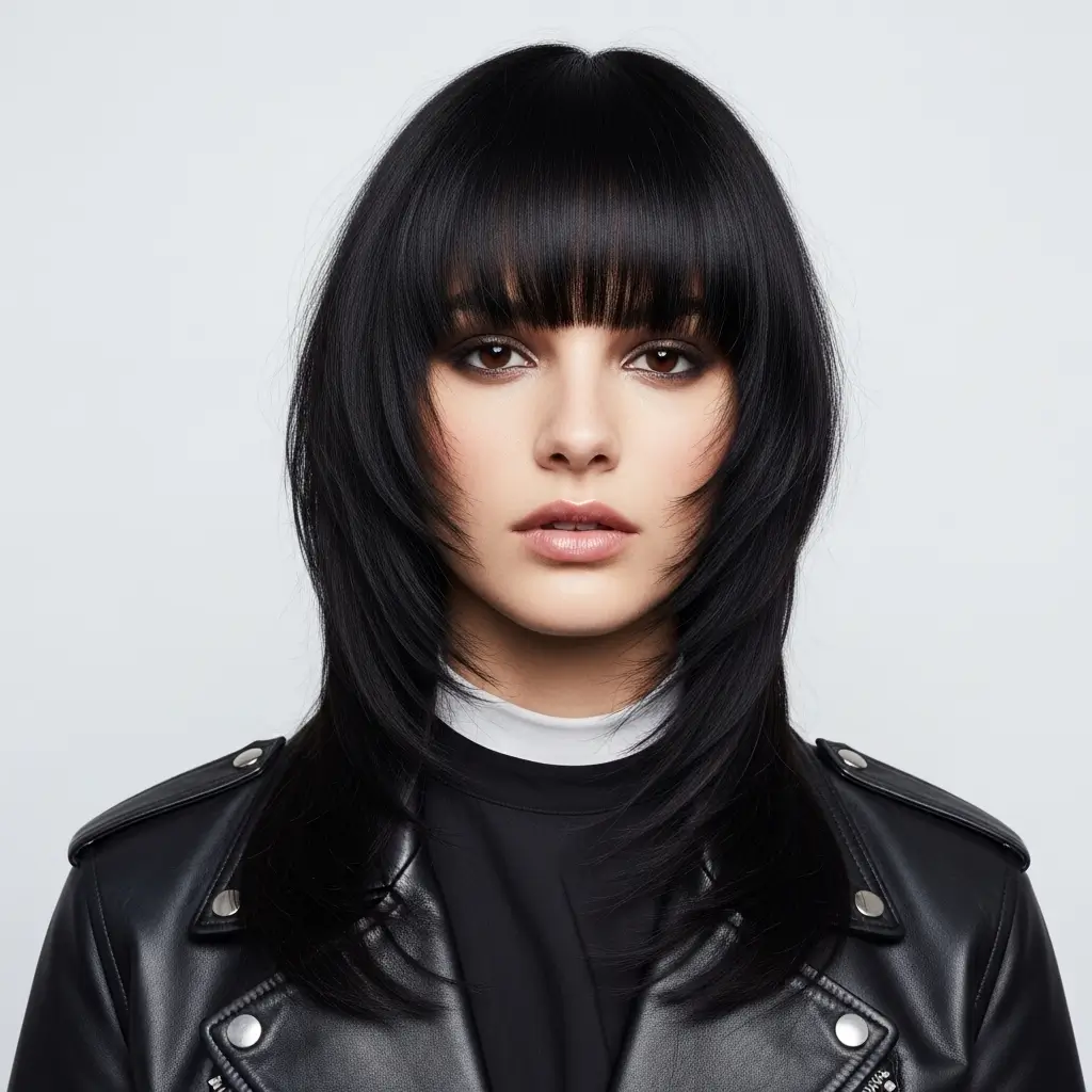 18. Straight Hair Shag Sleek, Smooth & Surprisingly Edgy