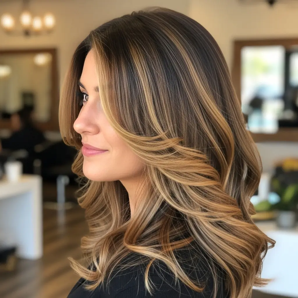 18. Tortoiseshell Highlights on Brown Hair