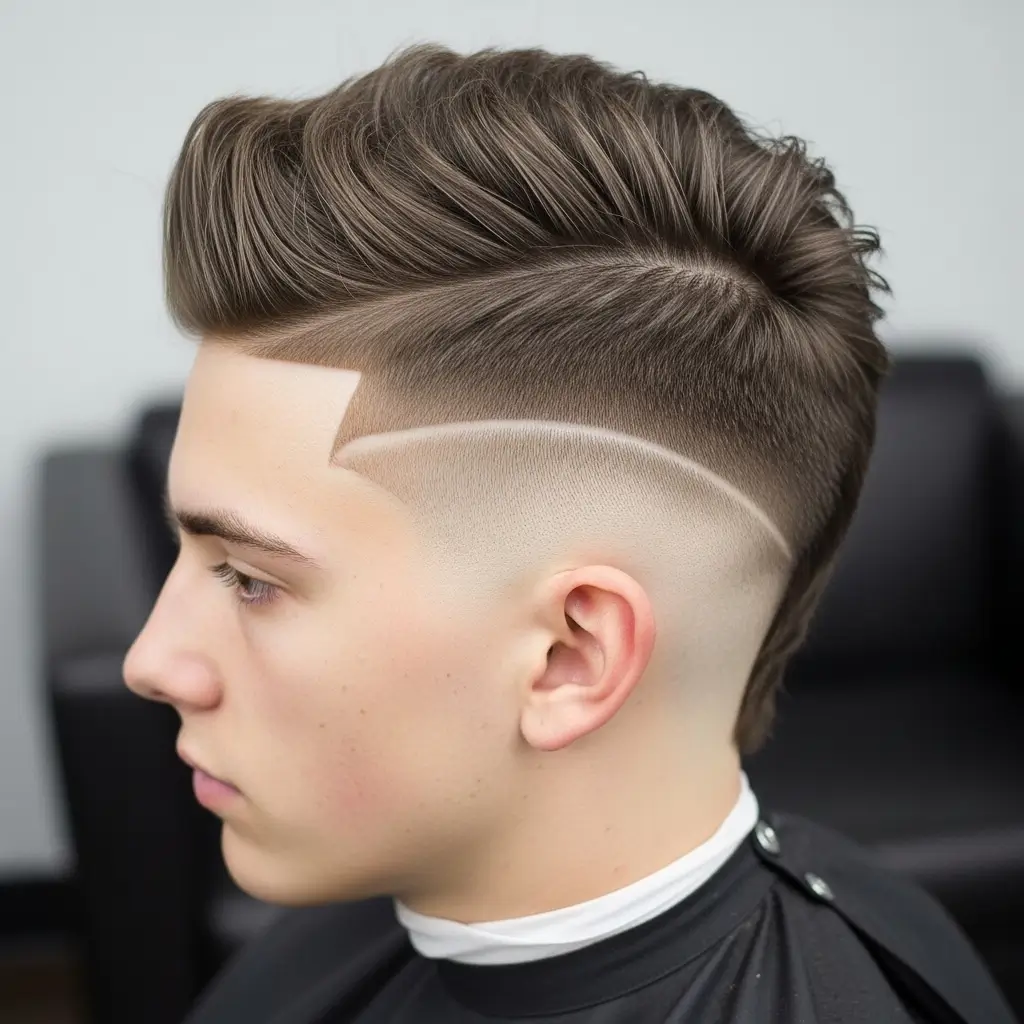 19. Faux Hawk Fade  Bold Statement Without Full Commitment