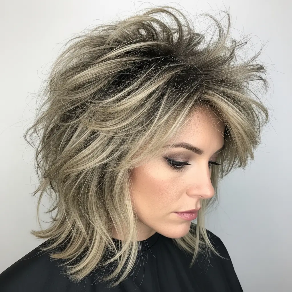 19. The Textured Wolf Cut Lob