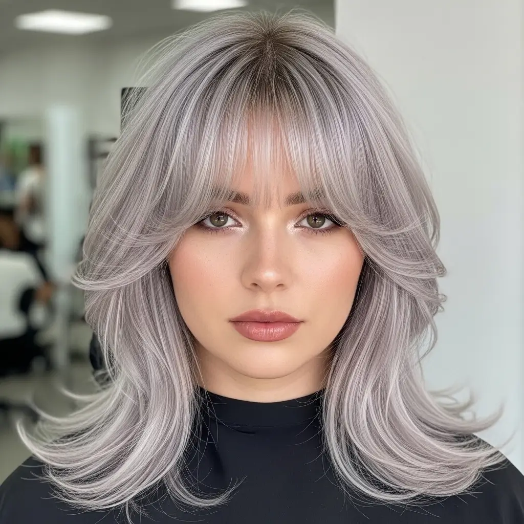 2. Butterfly Haircut With Curtain Bangs  Soft, Romantic, and Completely Irresistible
