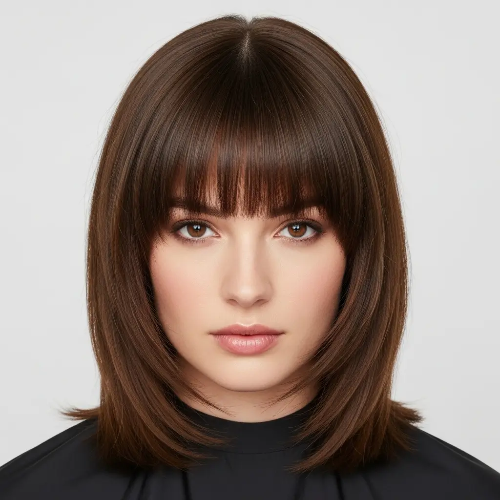 2. Curtain Bangs for Round Faces  Slimming, Lengthening, and Totally Gorgeous