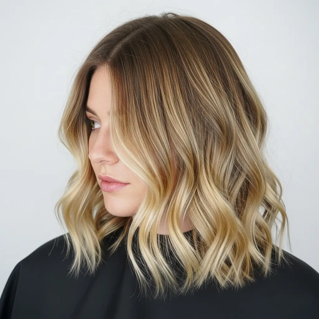 2. Wavy Long Bob Effortless Beachy Texture for Every Single Day