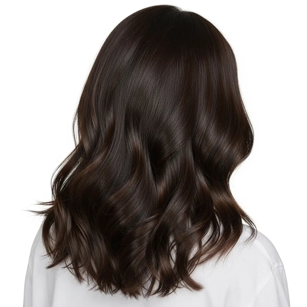 20. Glossy Brunette Hair Color