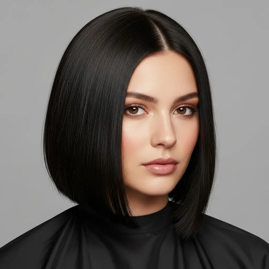 20. Glossy Medium Bob High Shine Style That Looks Like a Hair Advertisement