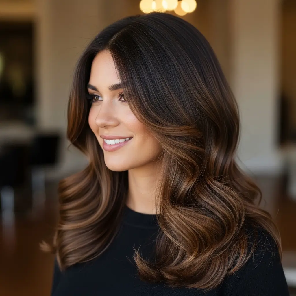 3. Chocolate Brown Balayage Hair