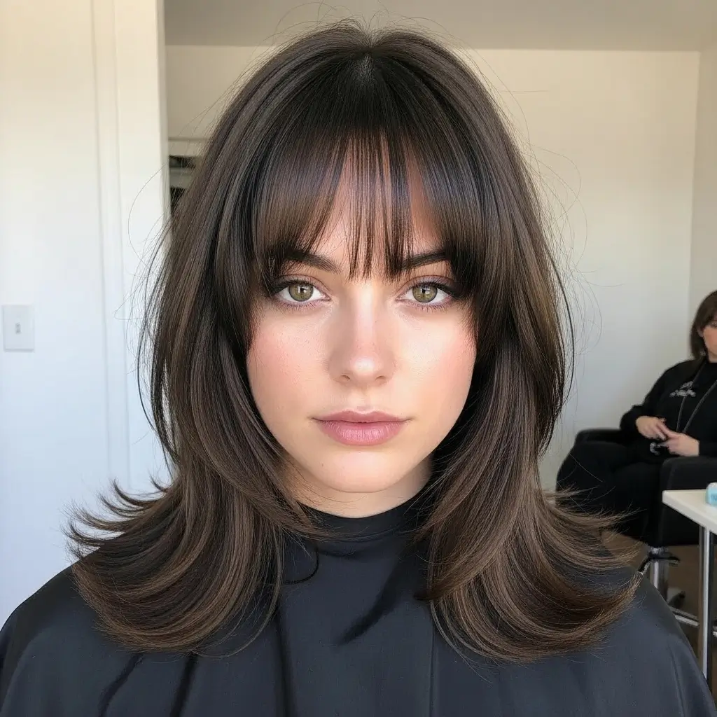 3. Curtain Bang Lob The Most Pinned Hair Combination of 2026