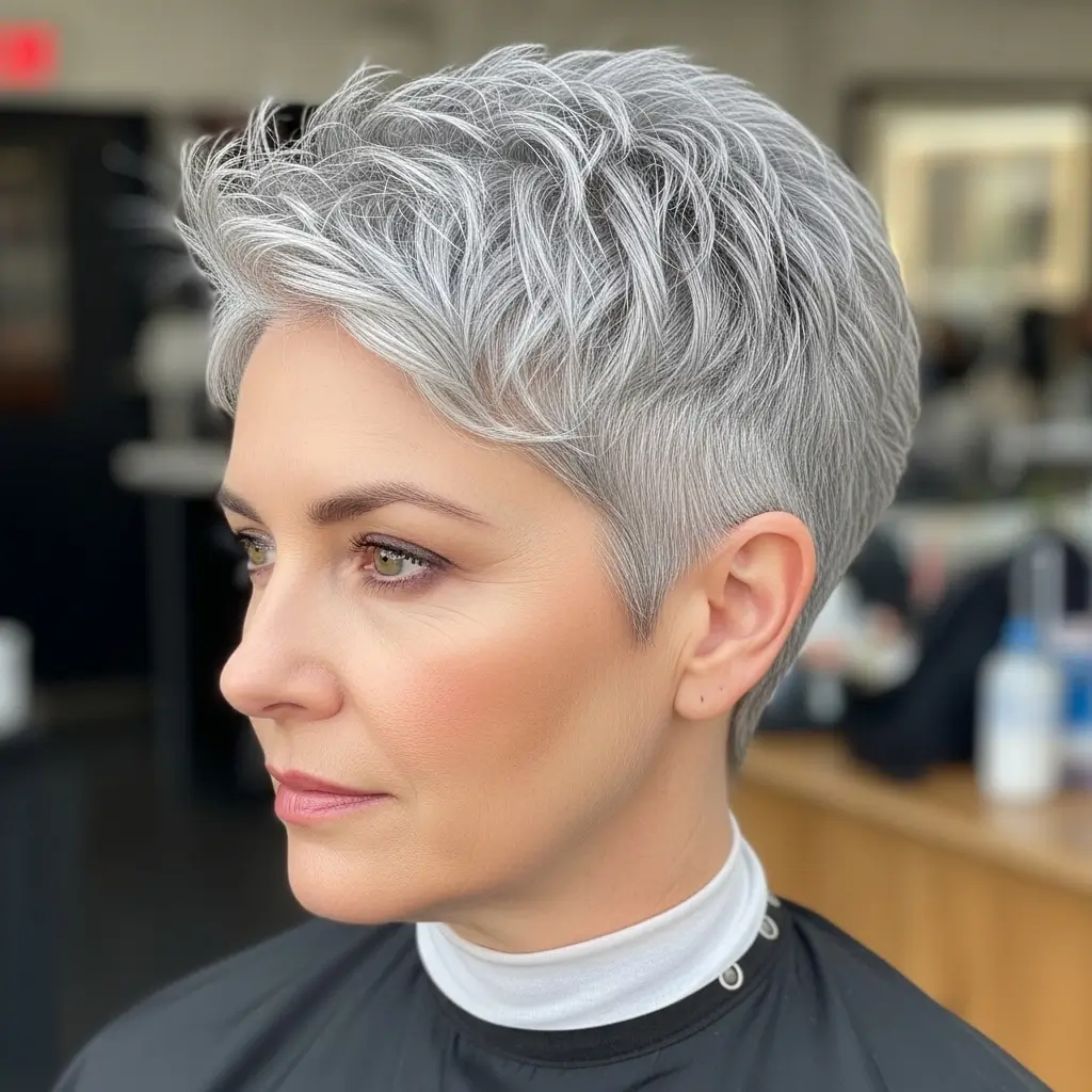 3. Textured Gray Crop Edgy, Modern, and Full of Personality