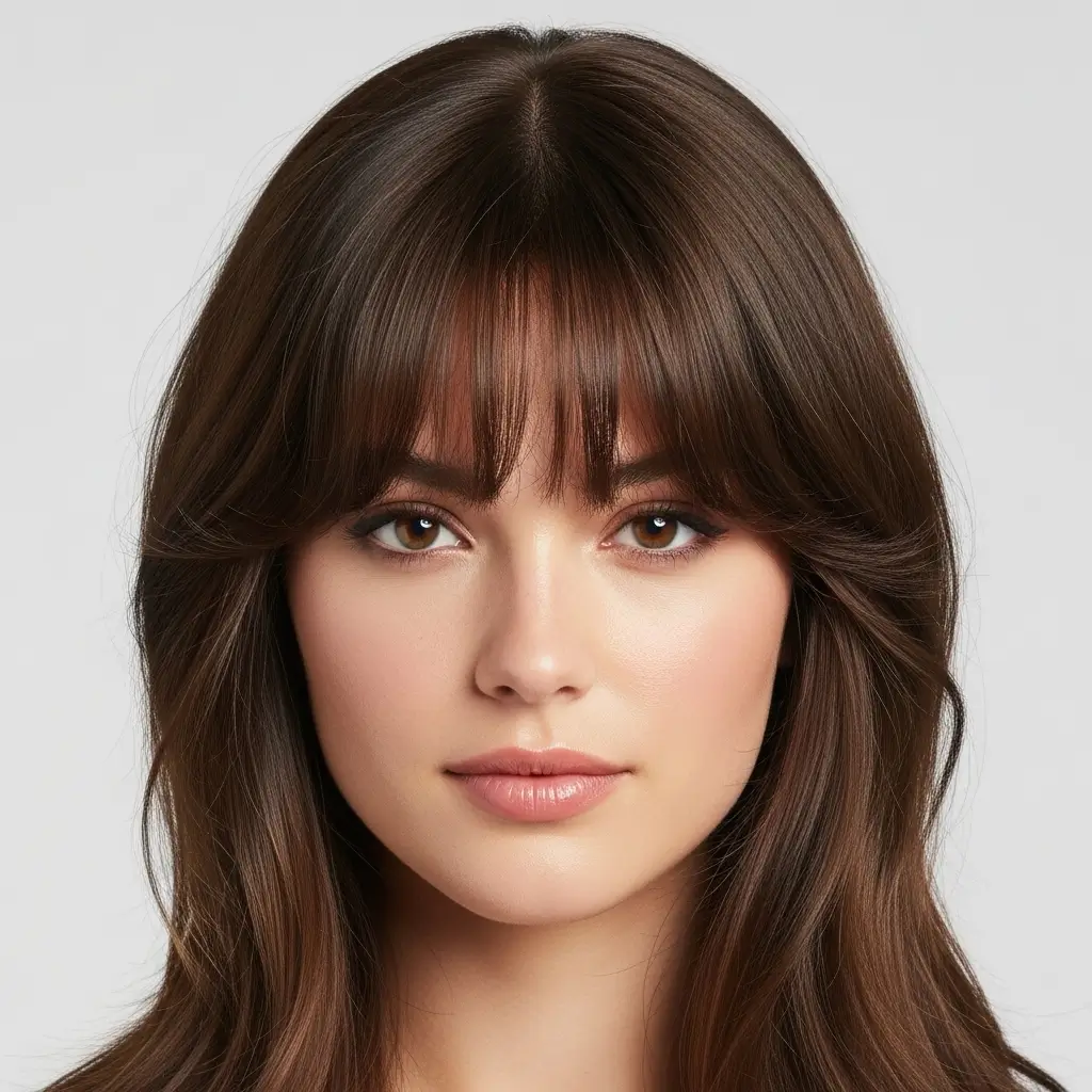 4. Curtain Bangs for Heart-Shaped Faces  Softening, Balancing, and Incredibly Flattering