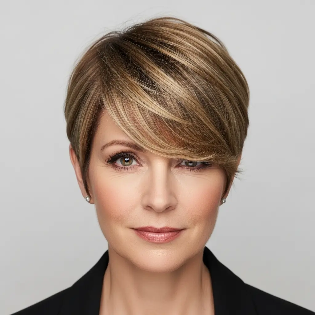 4. The Cropped Pixie with Side Swept Bangs