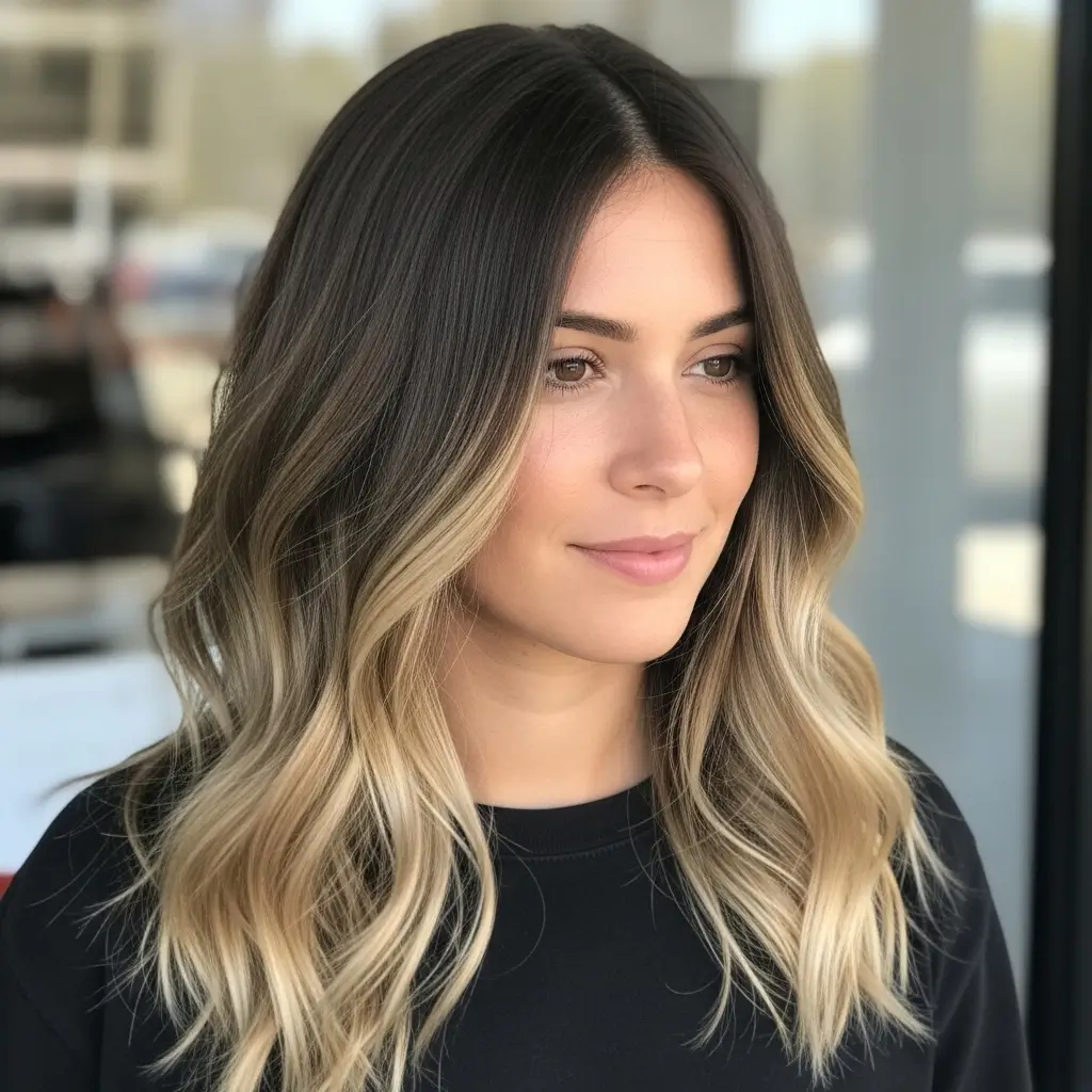 6. Ash Brown Balayage Hair