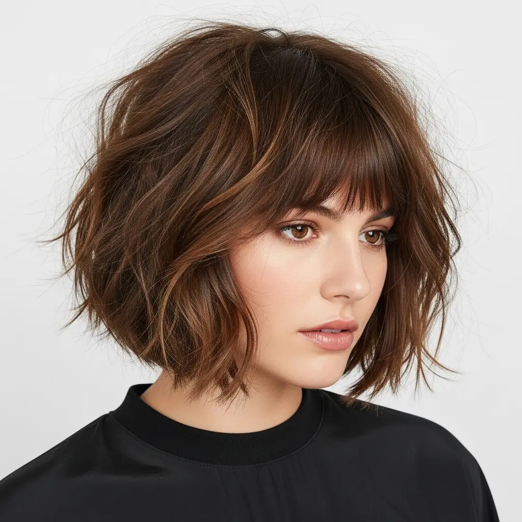 6. Textured Medium Bob Effortlessly Cool With a Modern Contemporary Edge