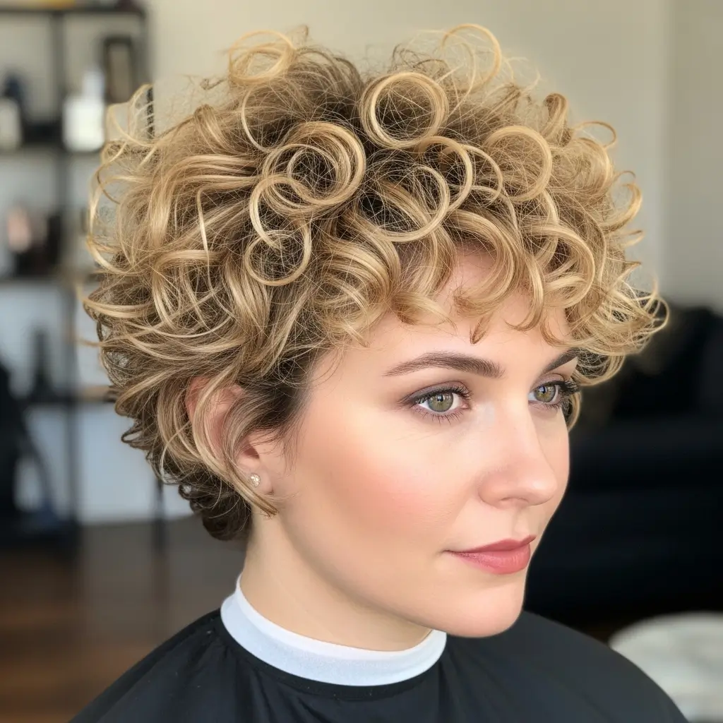 6. The Curly Pixie