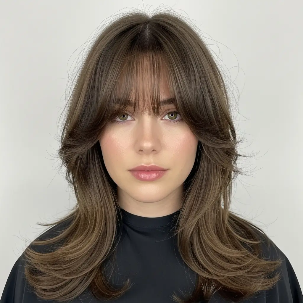 7. Curtain Bangs With Layers  The Perfect Combination for Maximum Movement