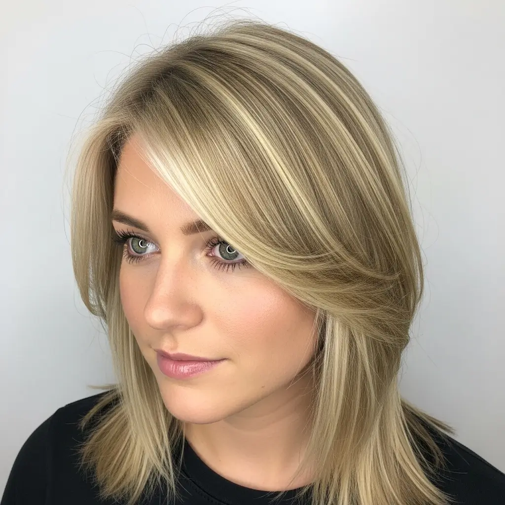 7. Face Framing Blonde Highlights