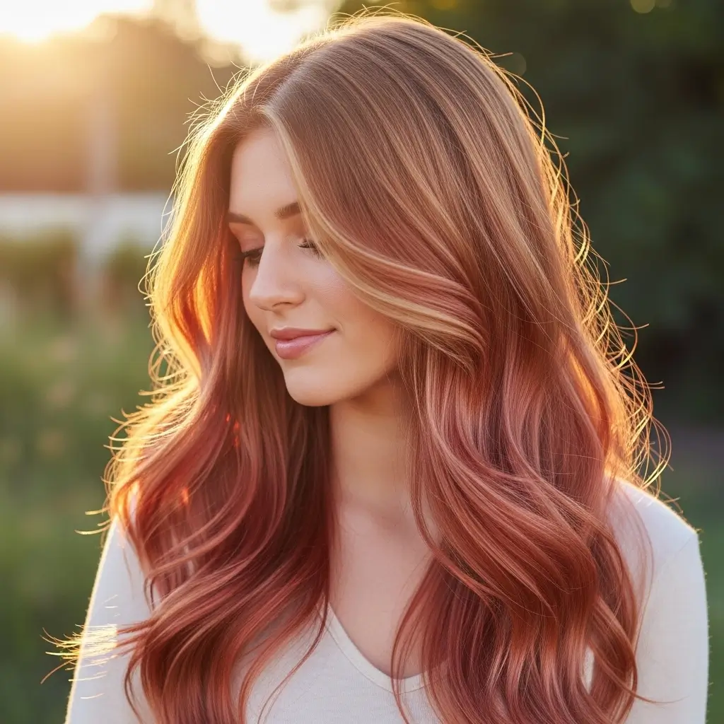 7. Strawberry Blonde Balayage Hair