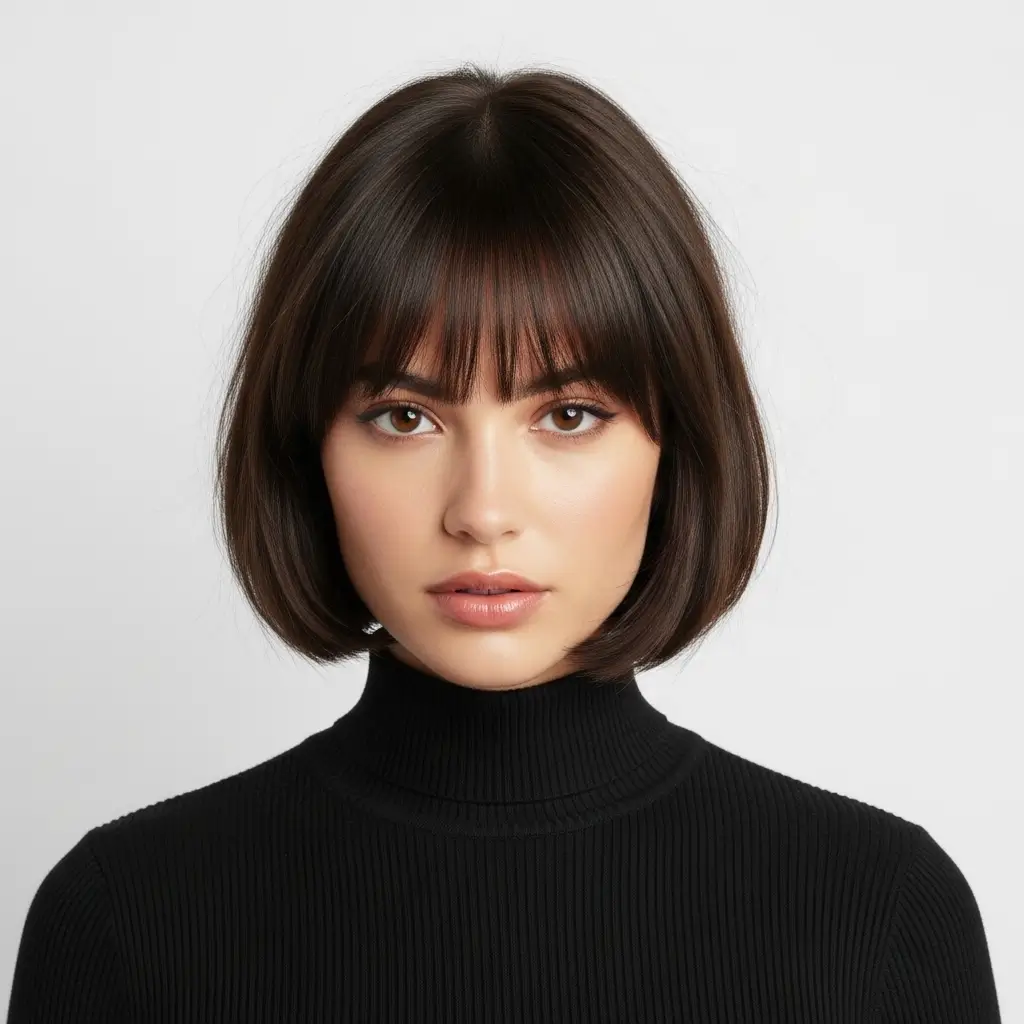 8. Curtain Bangs With a Bob  Short, Chic, and Incredibly Stylish