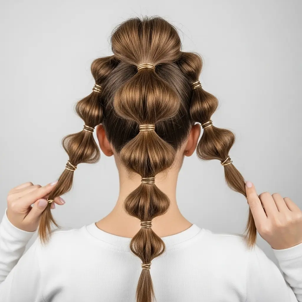 9. Bubble Ponytail Updo Playful, Fun, and Totally Trendy