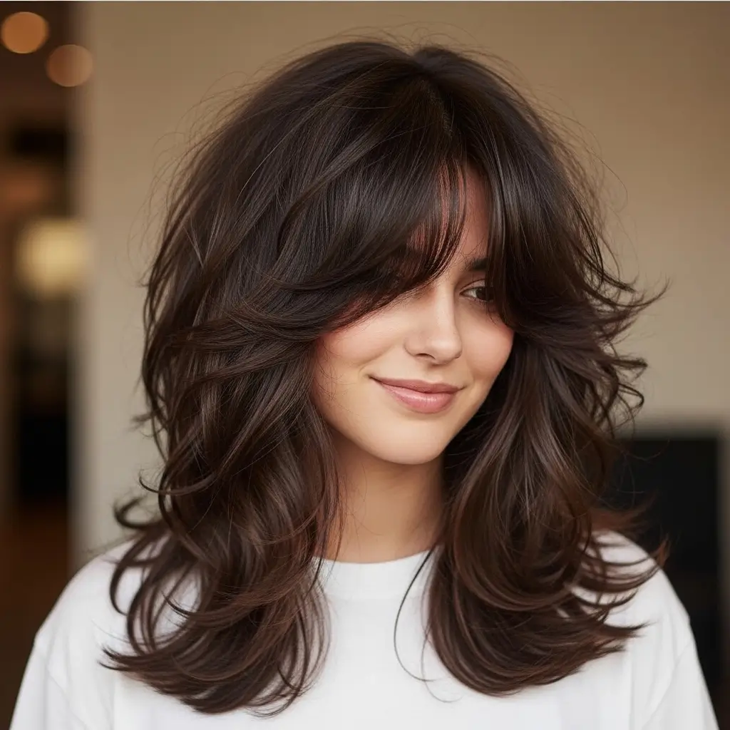 9. Long Shag Haircut for Thick Hair