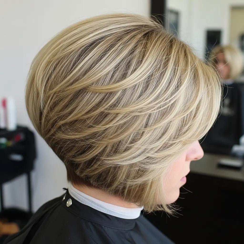 9. Stacked Bob Maximum Volume at the Back of the Head