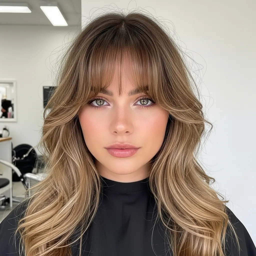 9. The Perm with Curtain Bangs