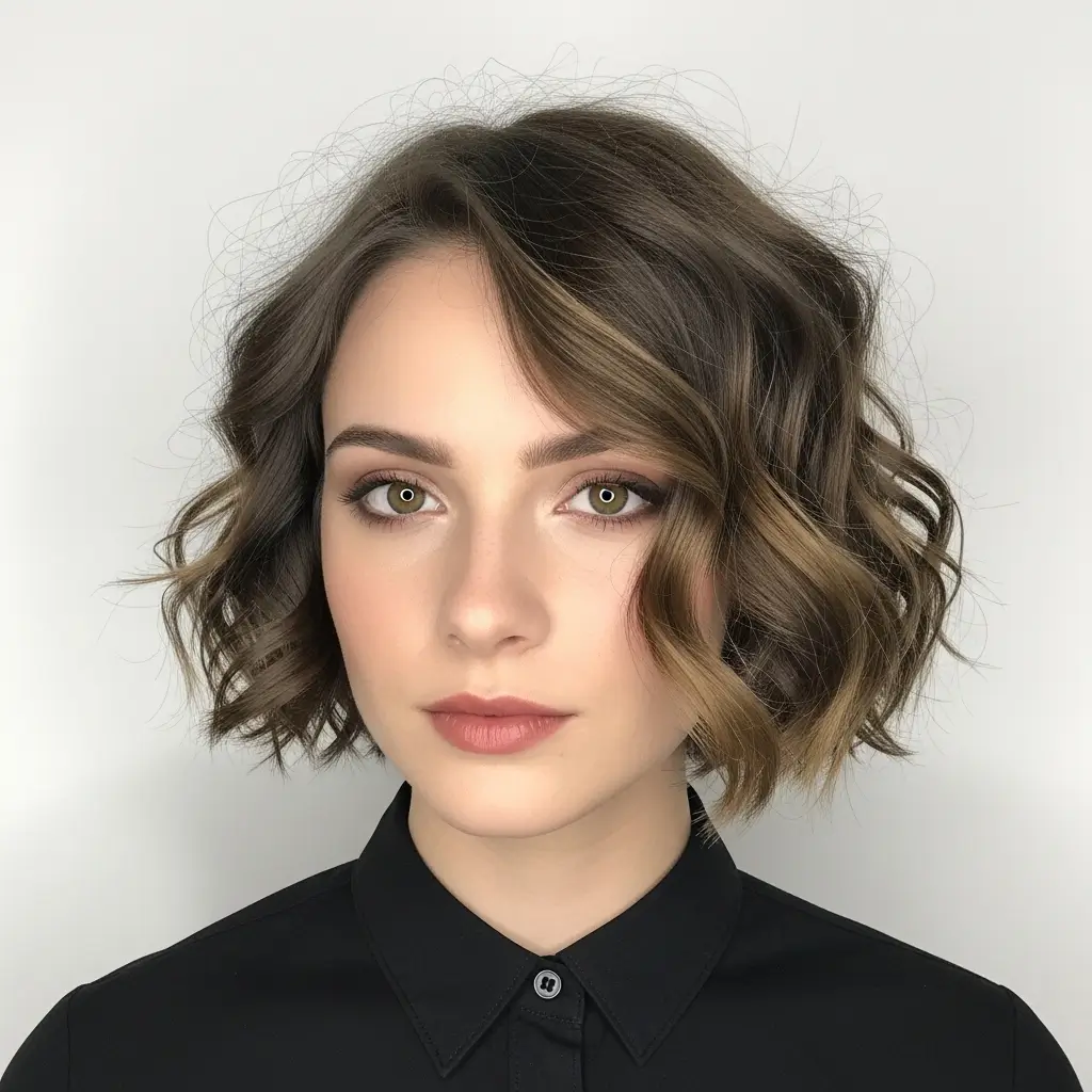 9. Wavy French Bob Parisian Chic Meets Natural Texture Perfectly