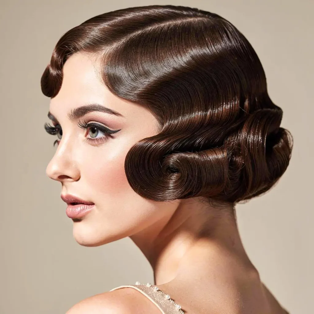 1. Classic 1920s Finger Waves