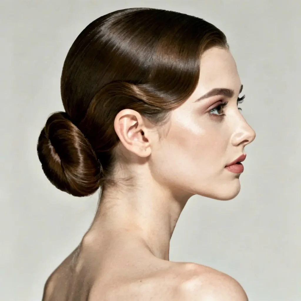 1. Classic Low Chignon
