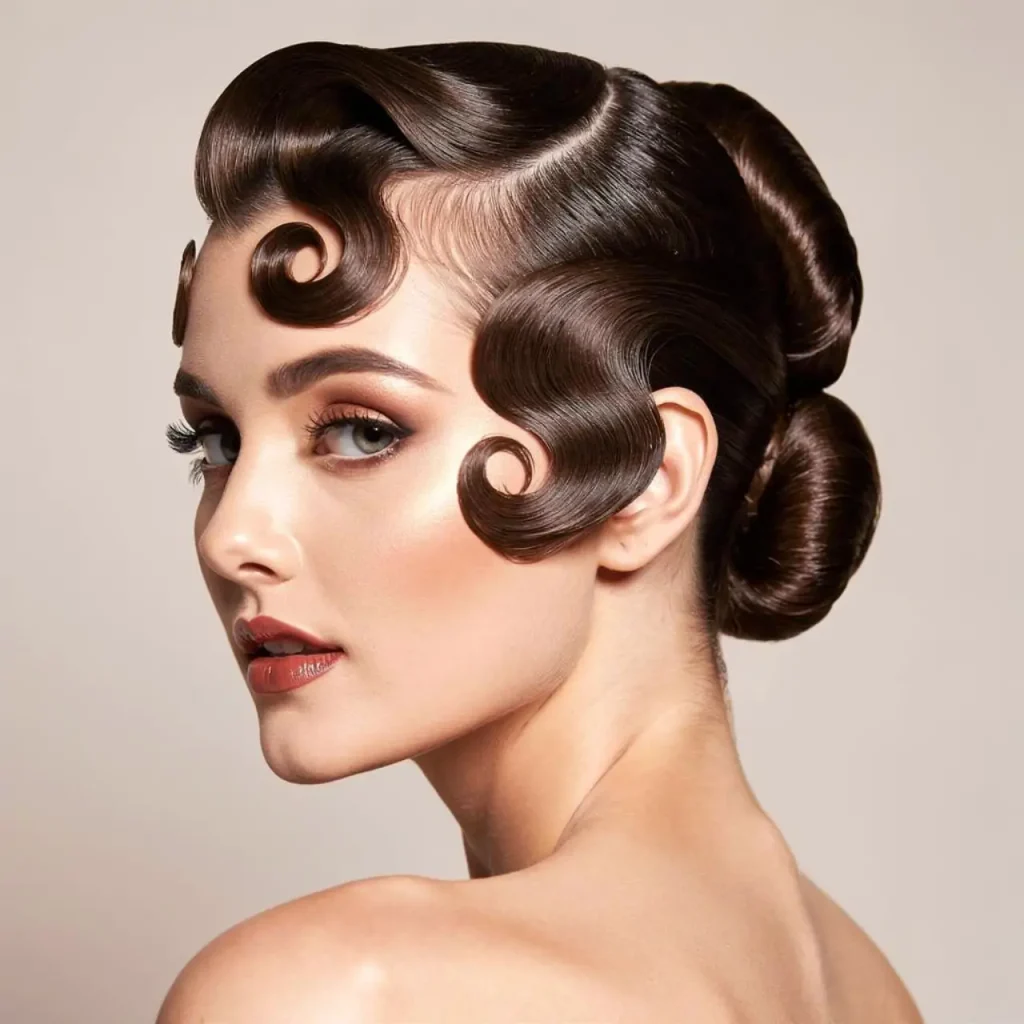 10. Finger Waves with Updo