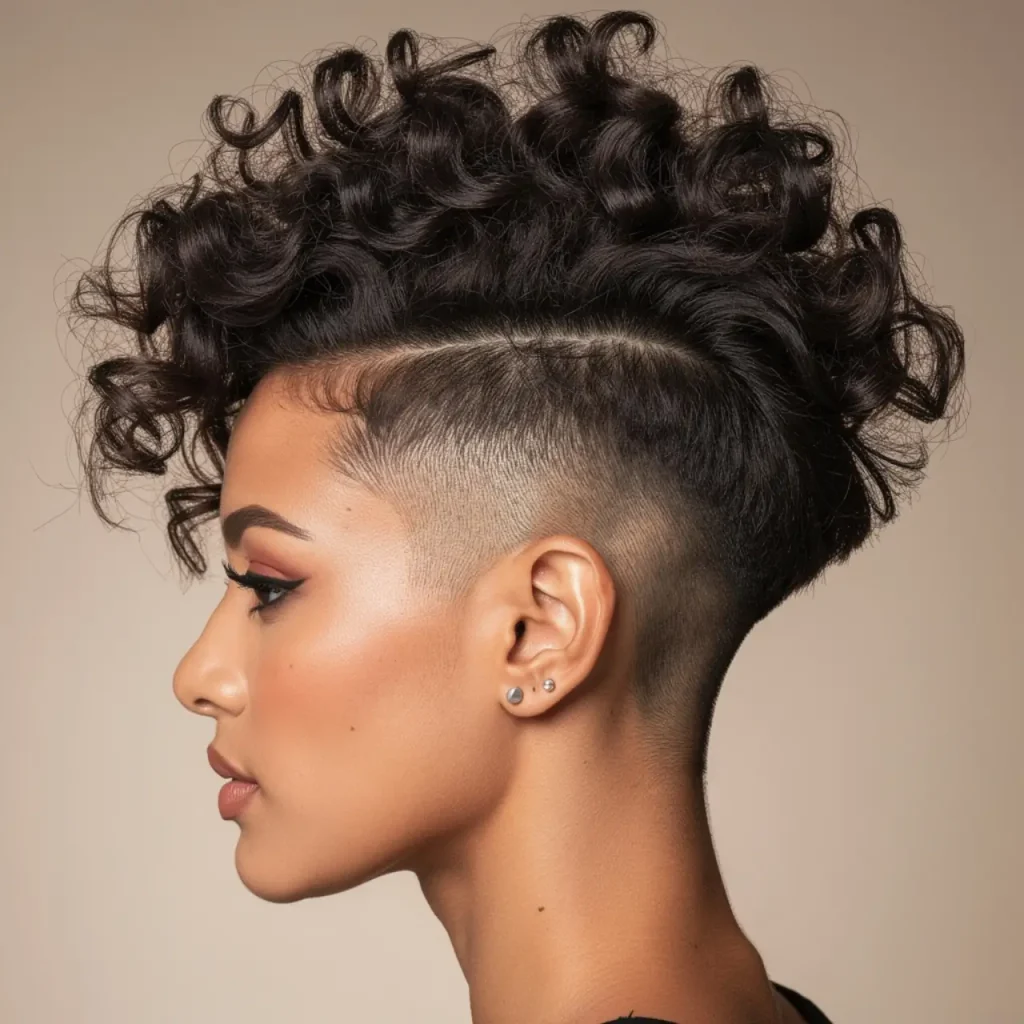 11. Curly Mohawk Faux Hawk