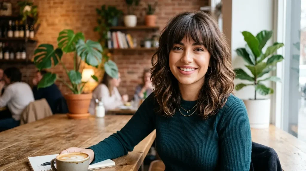 11. Textured Lob With Bangs
