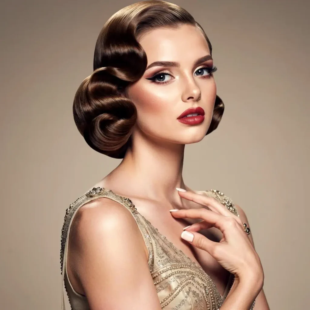 12. Sleek Side Part with Waves