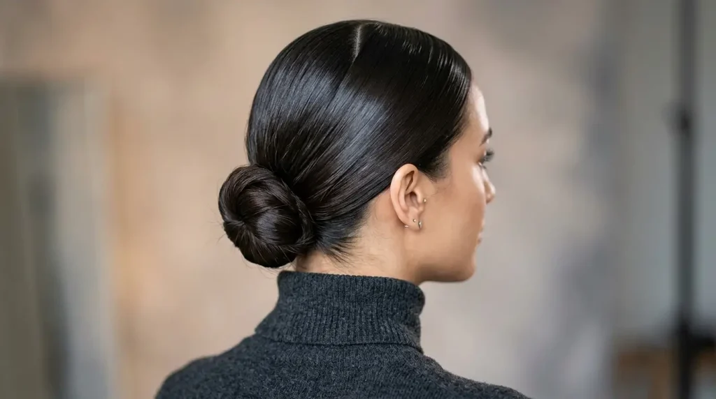 13. Sleek Low Bun