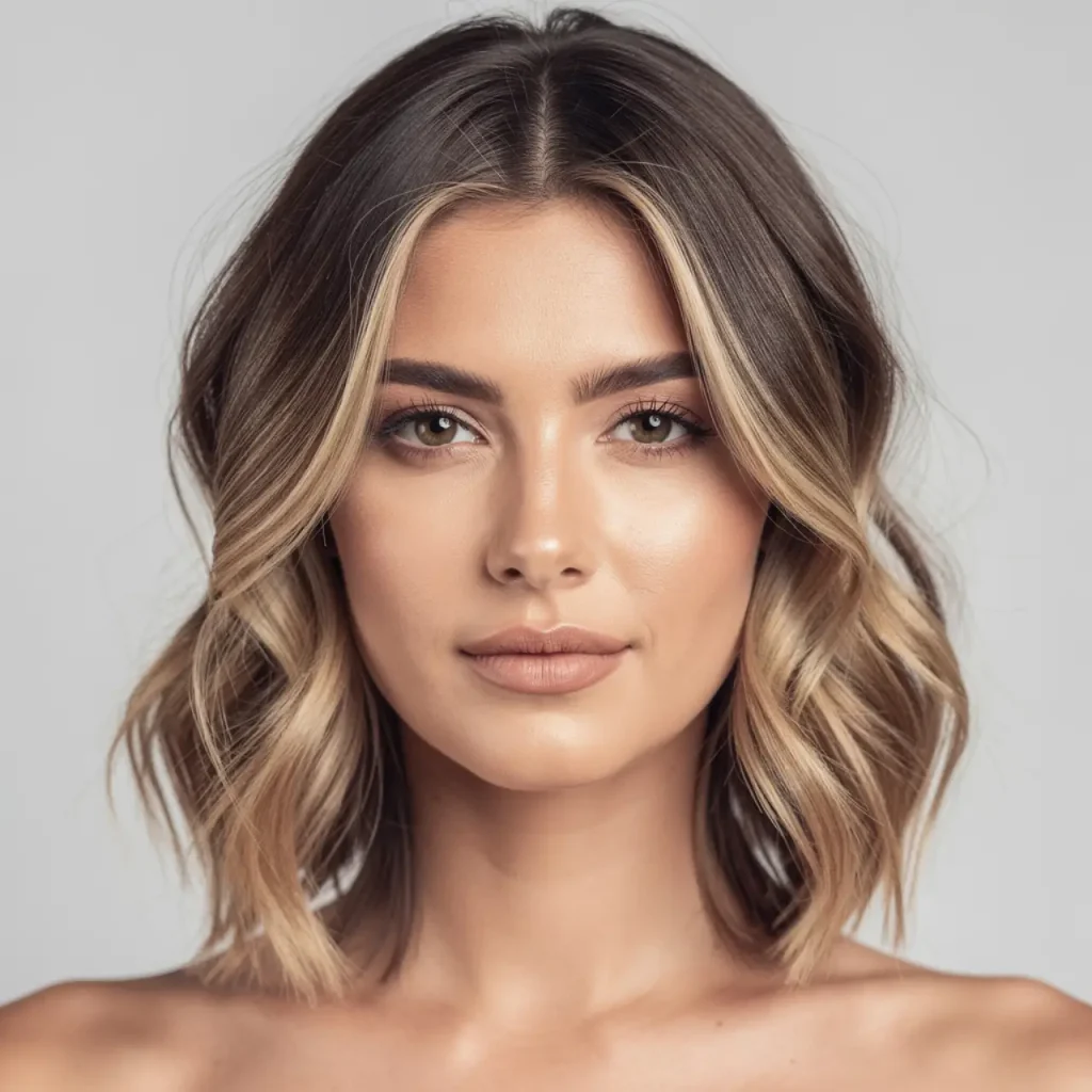 14. Medium Length with Highlights