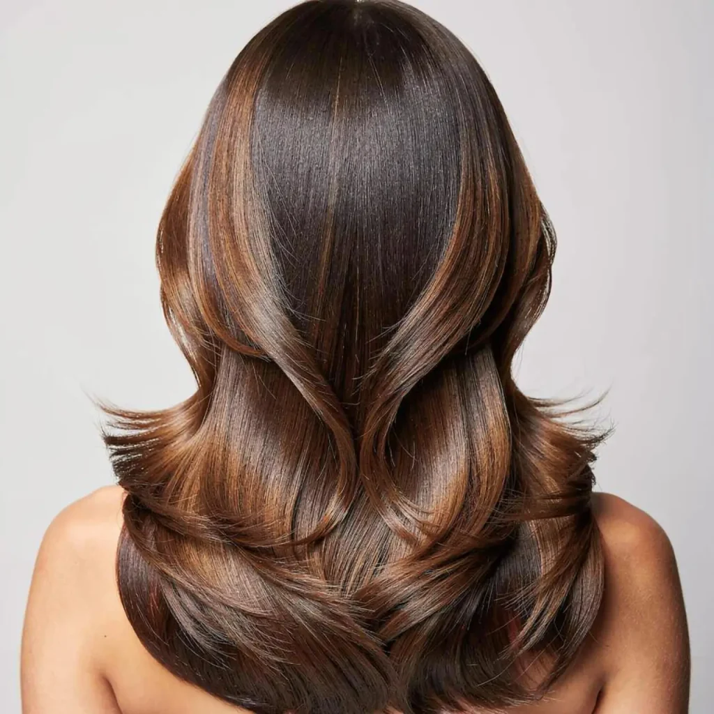 14. V Shaped Long Layered Cut