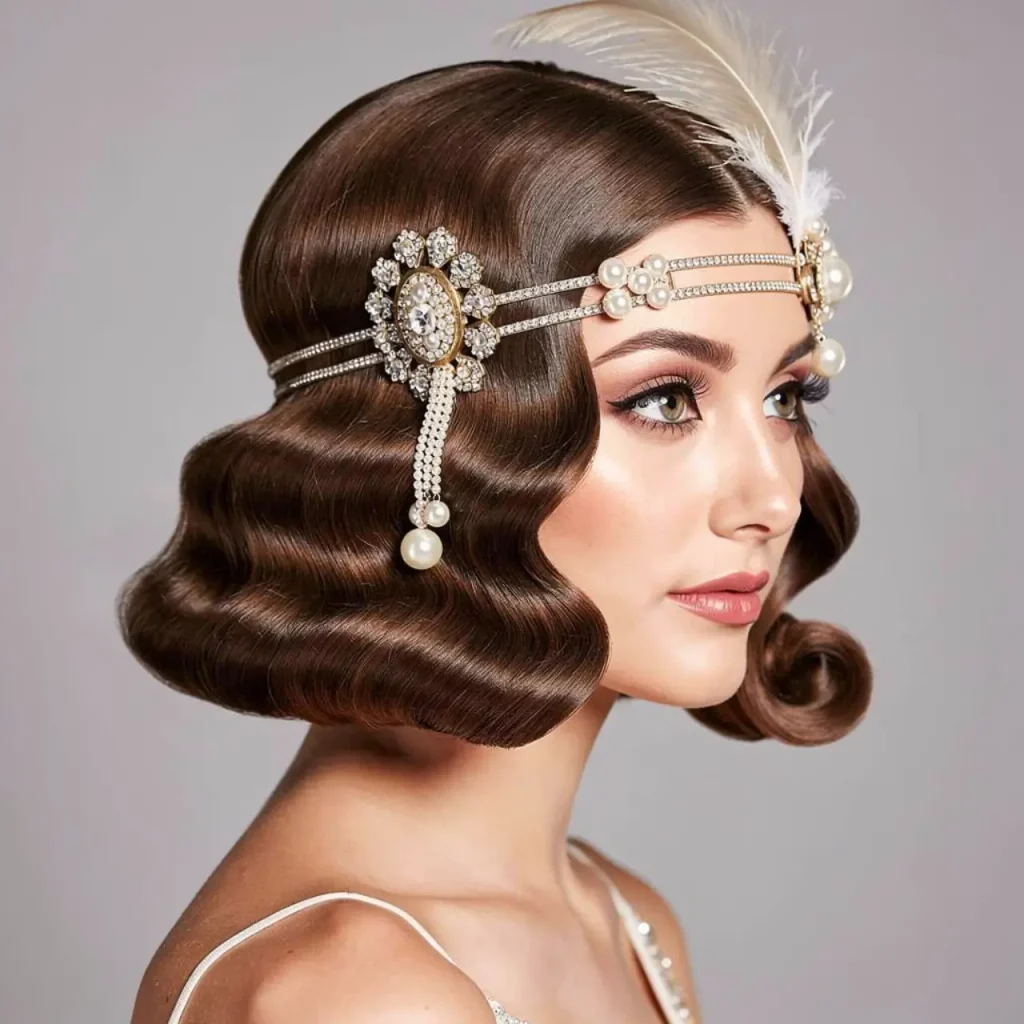 15. Finger Waves with Hair Accessories