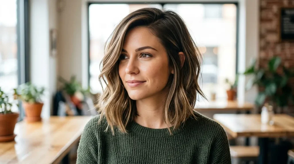 15. Side Swept Long Bob