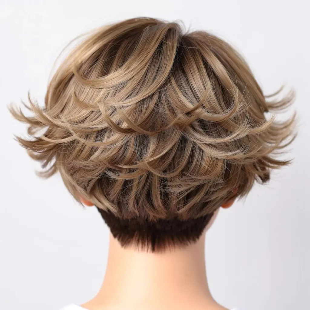 16. Feathered Layers Cut