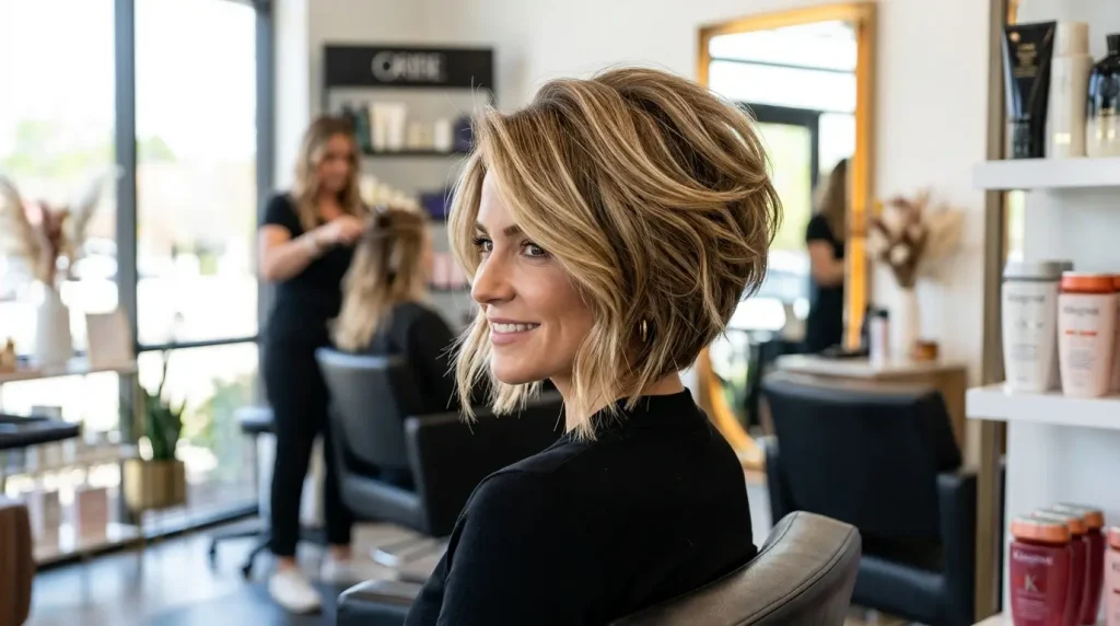 16. Stacked Bob With Volume