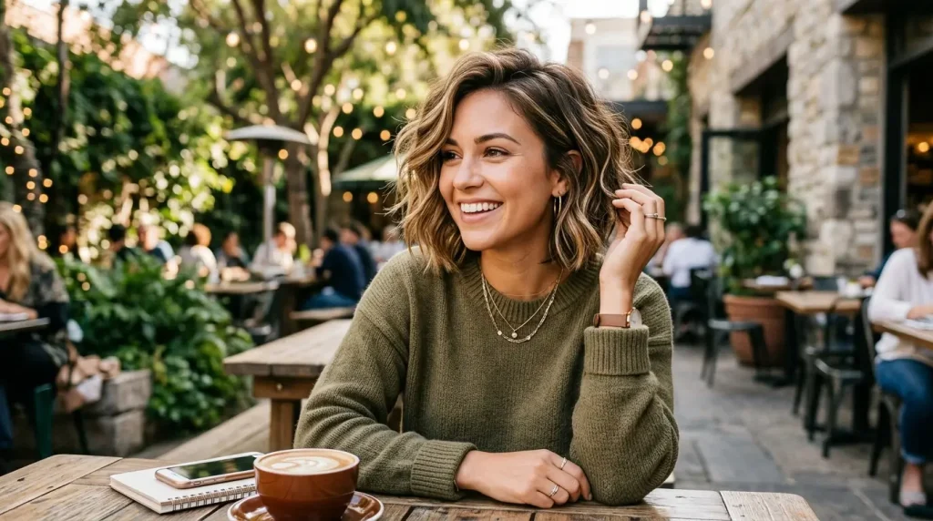 17. Textured Bob With Highlights